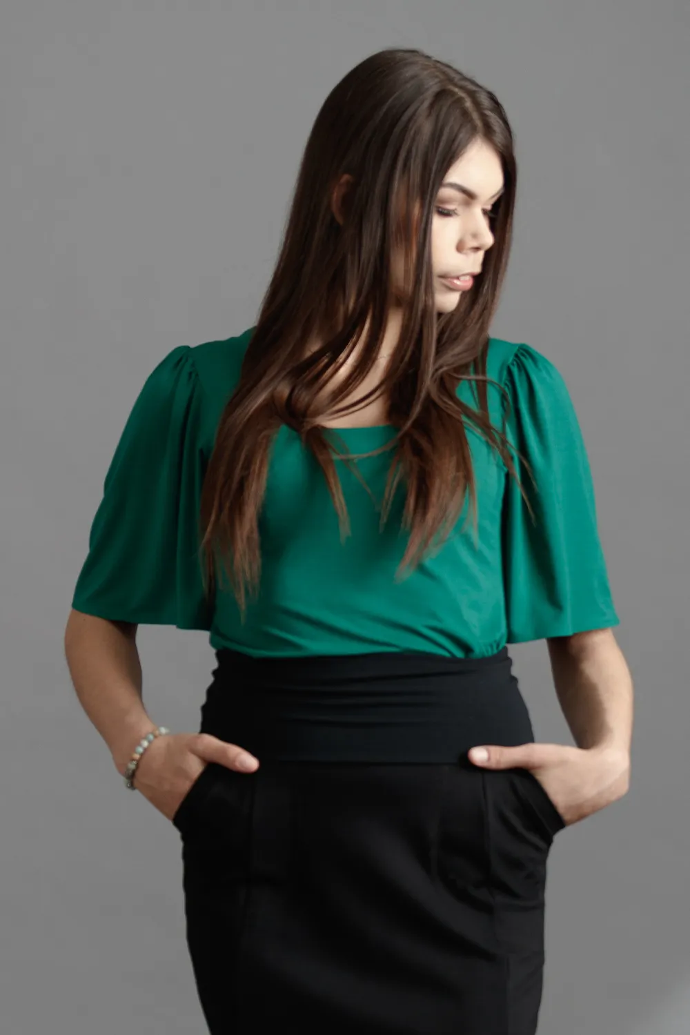 GREEN SALE - JOLENE Blouse sold by Anne Mulaire product image thumbnail 3