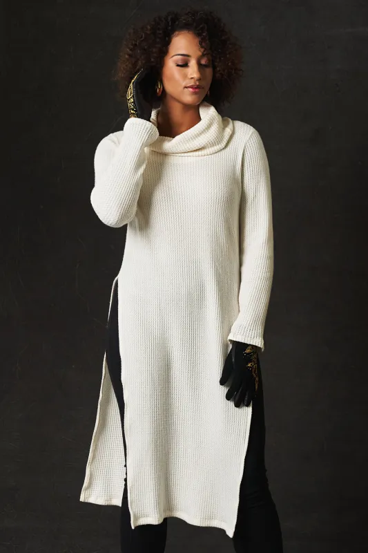 GREEN SALE - CHARLOTTE Tunic - thermal TENCEL™ sold by Anne Mulaire