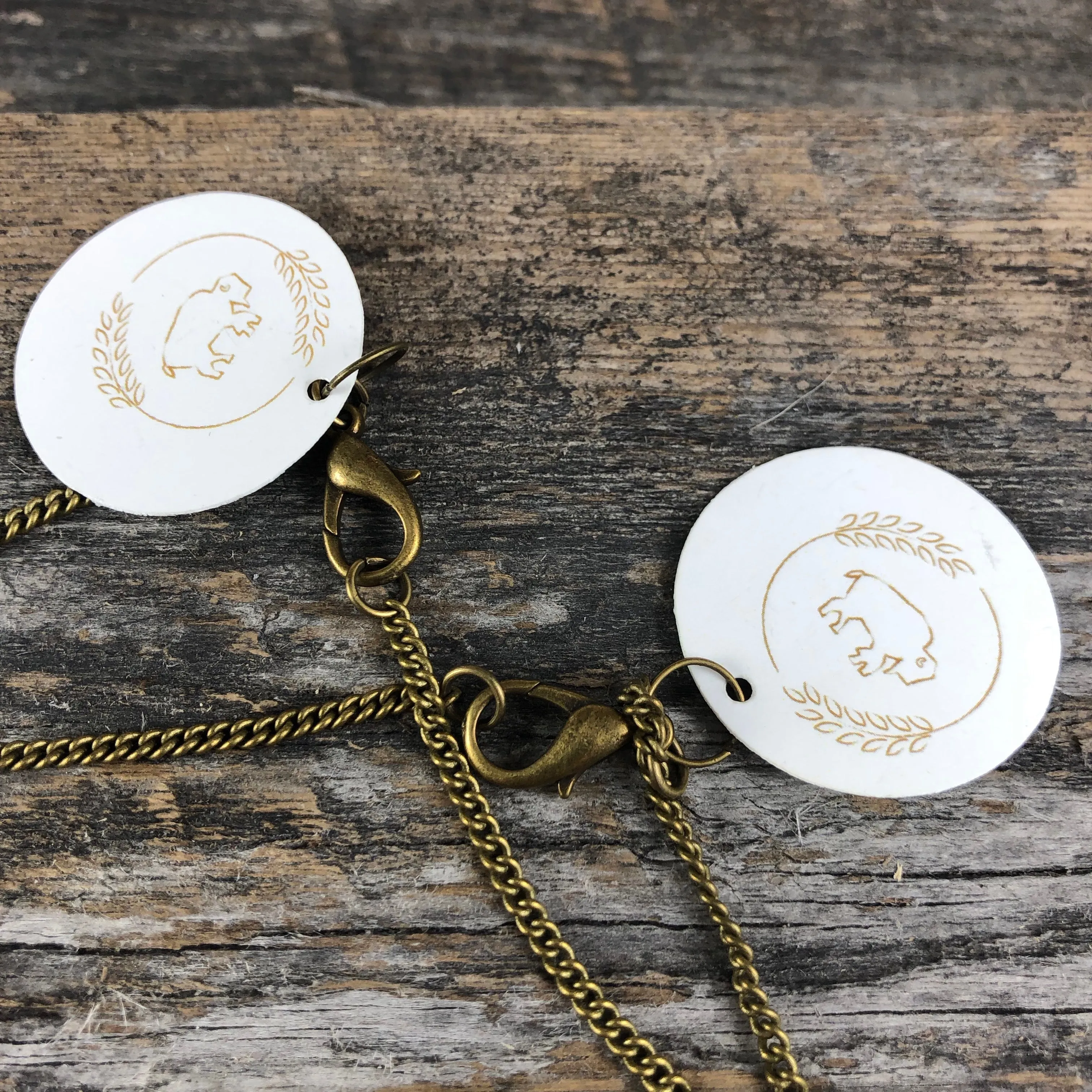 Sheppards Hook - Brass Bar Necklace - Narrow #01 sold by Anne Mulaire product image thumbnail 3