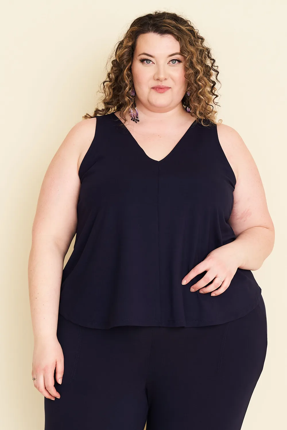 GREEN SALE - VOILA Cami - Navy sold by Anne Mulaire