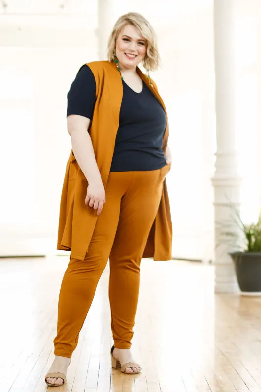 GREEN SALE - CHAPLIN SLIM Pant- Dijon sold by Anne Mulaire
