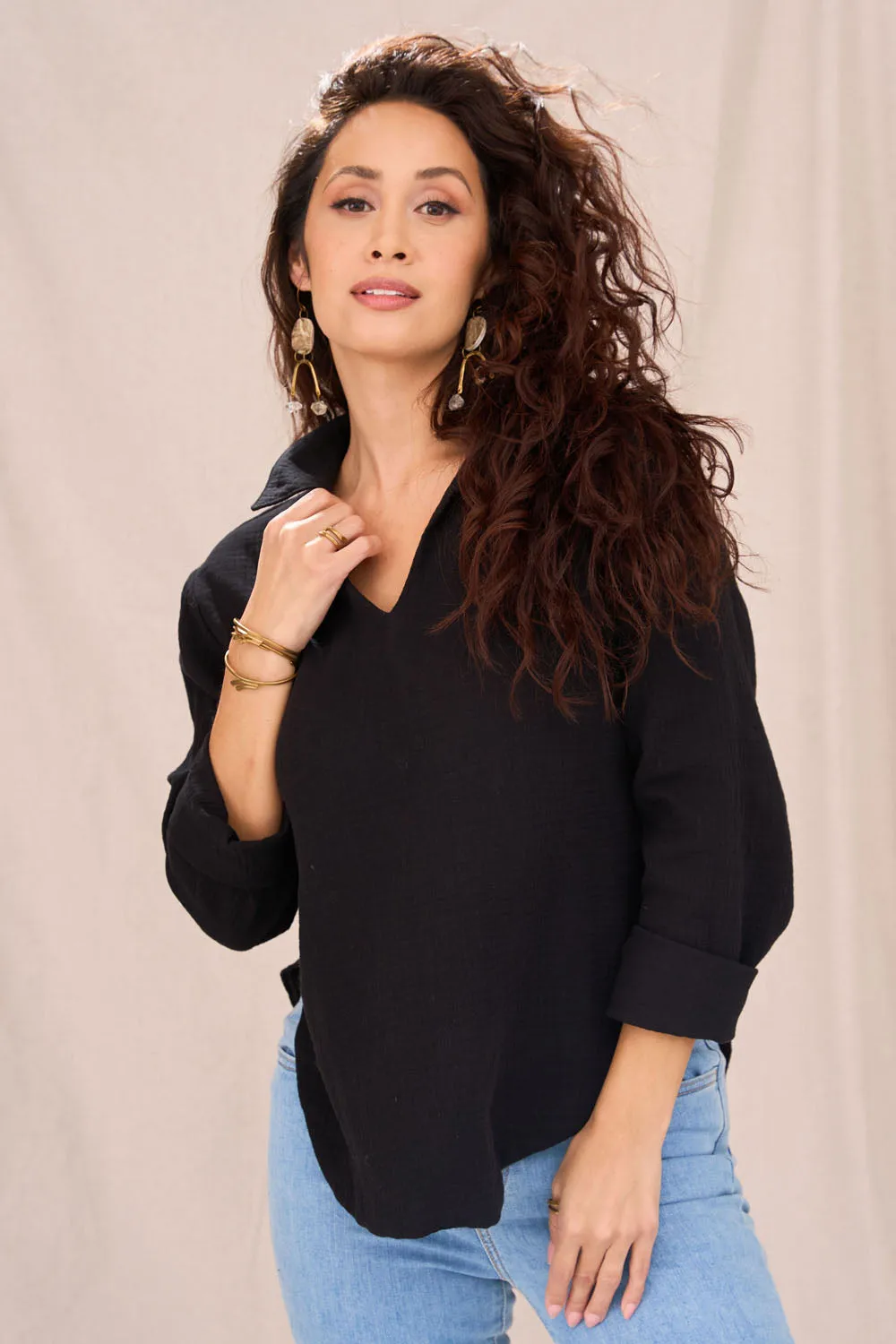 SOLEIL Sustainable Fabric Blouse sold by Anne Mulaire