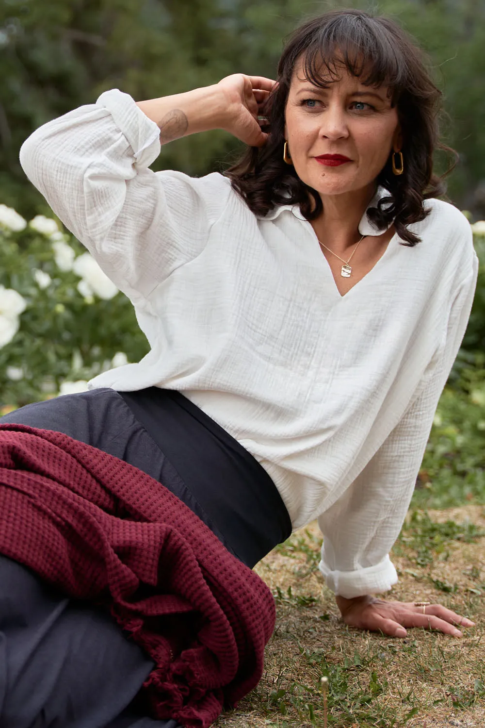 SOLEIL Sustainable Fabric Blouse sold by Anne Mulaire product image thumbnail 3