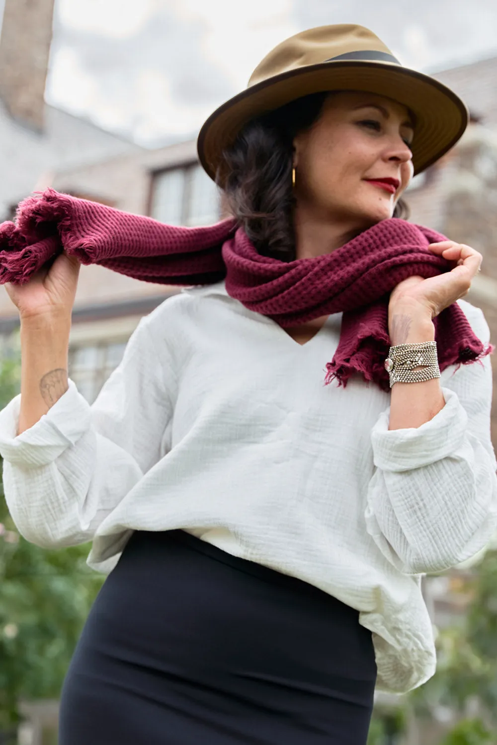 LUX Scarf - TENCEL™ 4 ways sold by Anne Mulaire