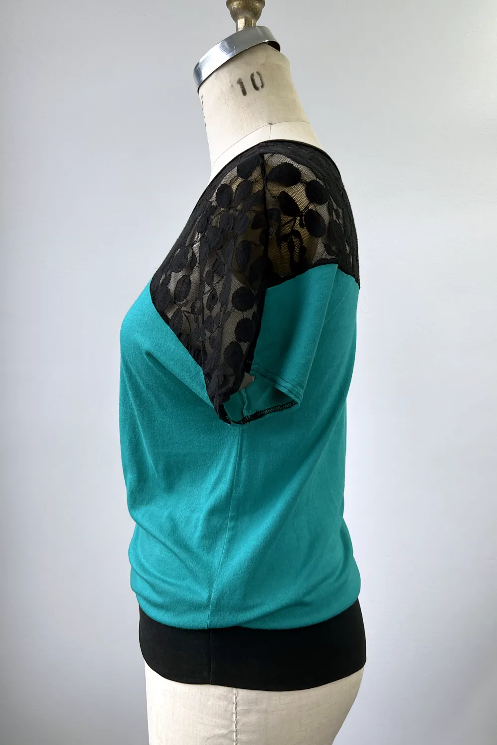 RESALE - Lace Blouse - Jade/ Black - XS/S sold by Anne Mulaire product image thumbnail 3