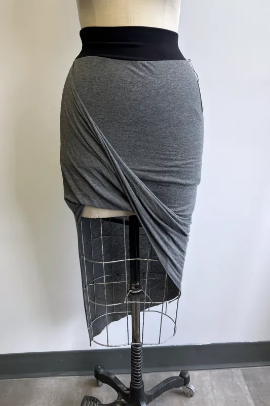 RESALE - Twist Skirt- Dark Heather Grey - XS sold by Anne Mulaire