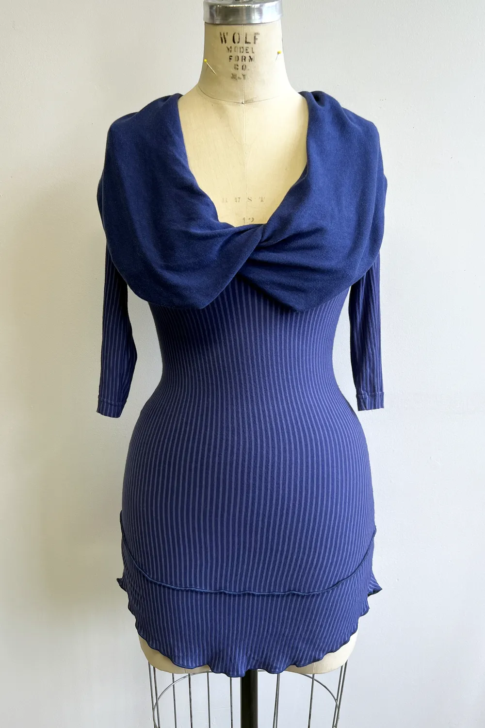 RESALE - Bamboo Stripe Tunic -Winter Blue - XS sold by Anne Mulaire