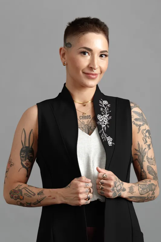 RED RIVER LONG Vest sold by Anne Mulaire