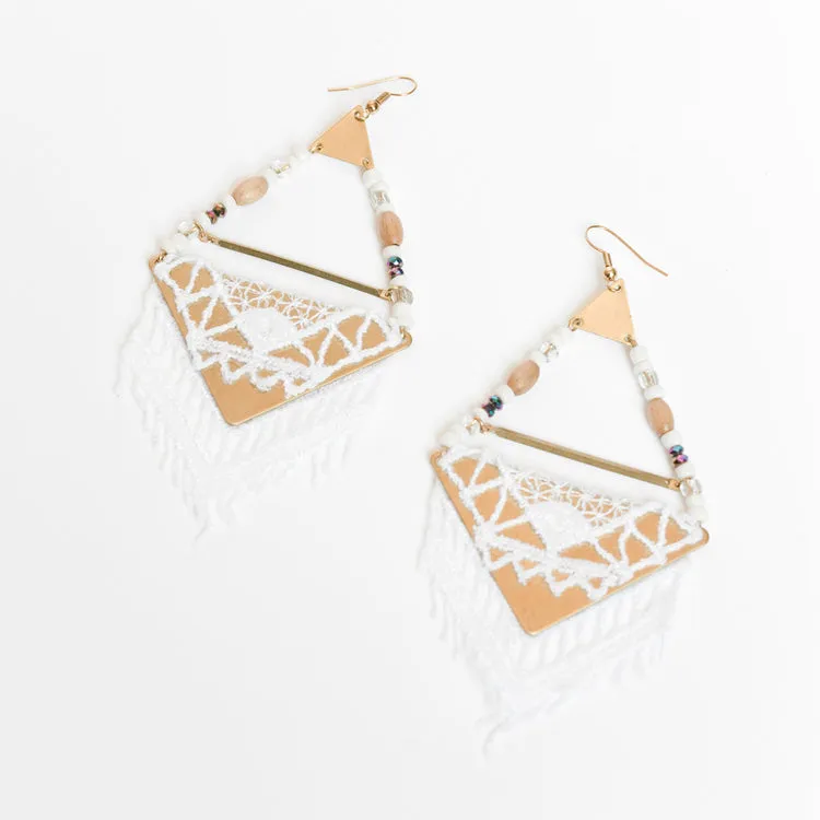 This Ilk - Bazaar Earrings- white sold by Anne Mulaire product image thumbnail 3