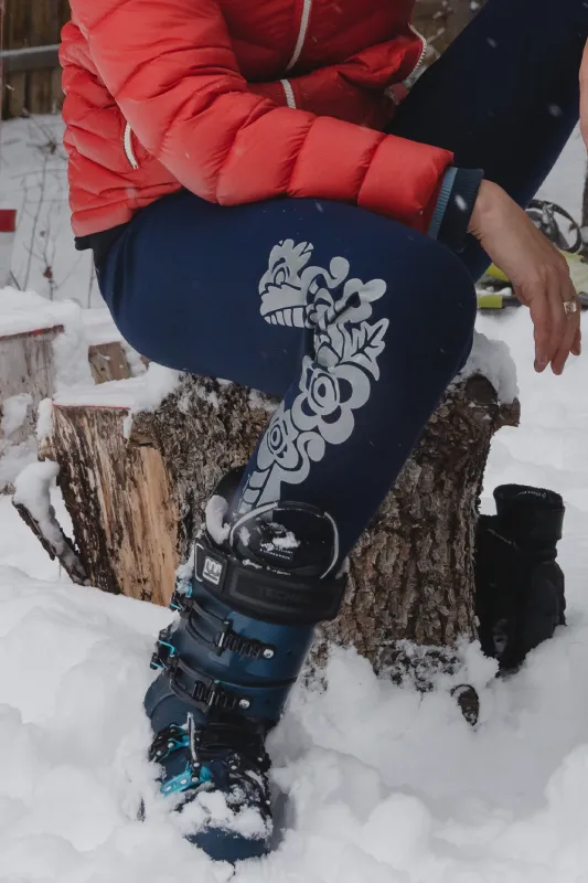WINTER SEASON Legging - Prairie Pride Flower sold by Anne Mulaire