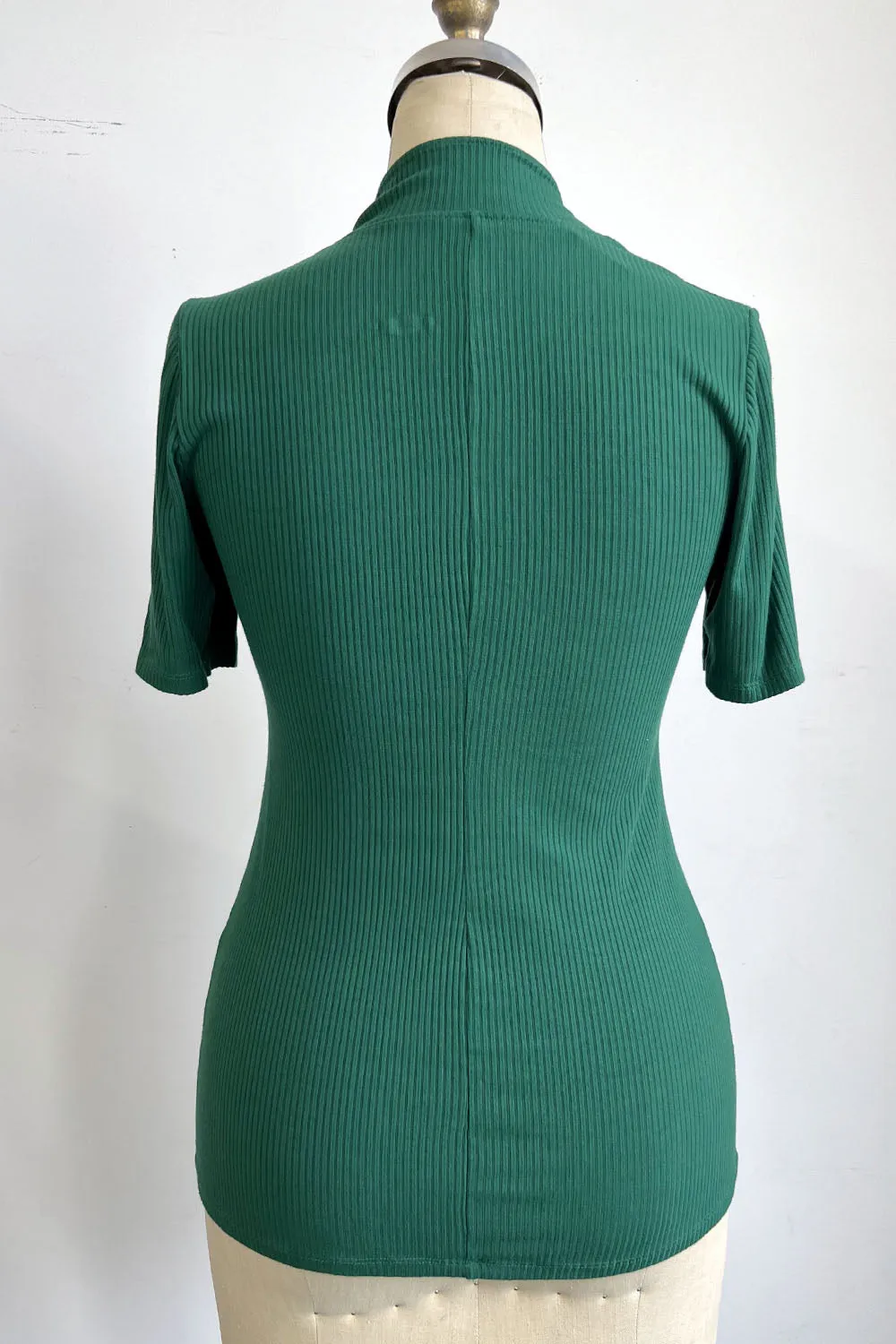RESALE - Envie Blouse - Evergreen Rib - XS sold by Anne Mulaire product image thumbnail 3