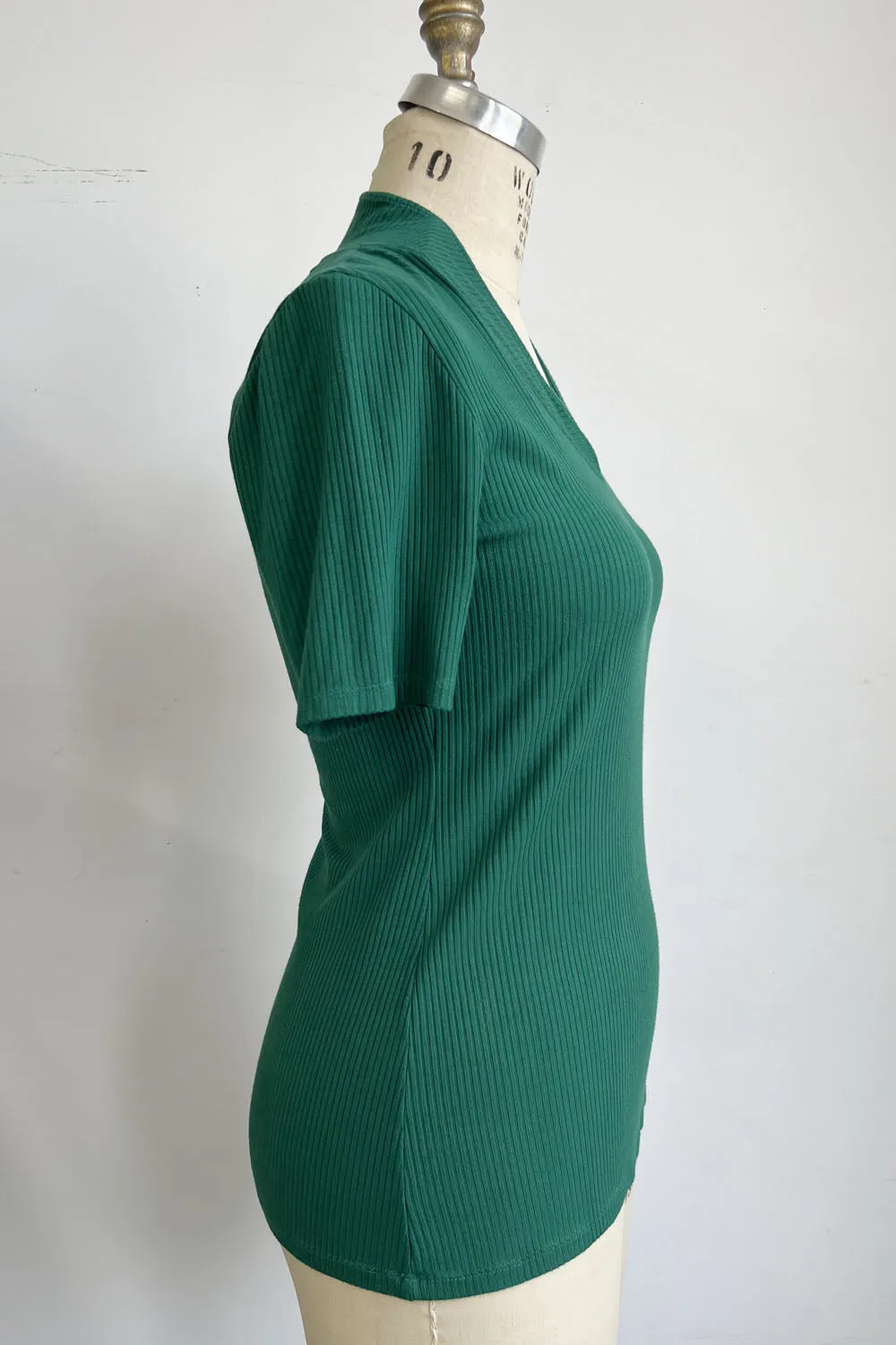 RESALE - Envie Blouse - Evergreen Rib - XS sold by Anne Mulaire product image thumbnail 2