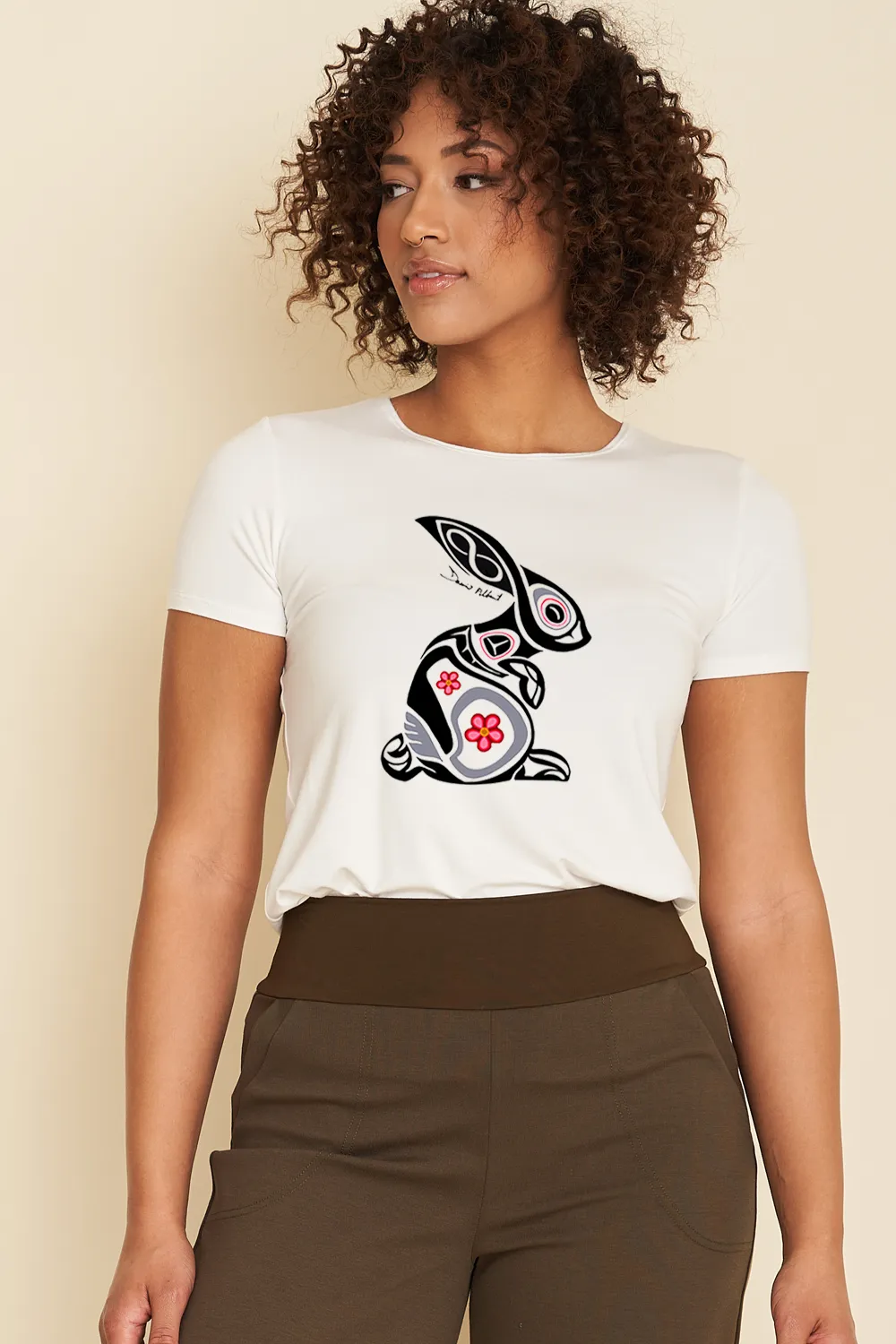 PRAIRIE RABBIT Bamboo T-Shirt sold by Anne Mulaire product image thumbnail 2