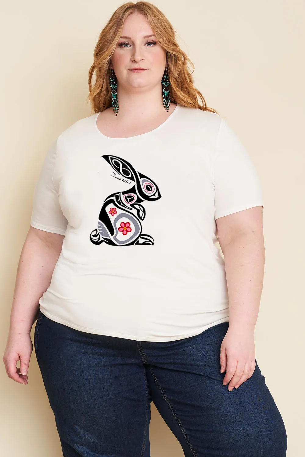 PRAIRIE RABBIT Bamboo T-Shirt sold by Anne Mulaire product image thumbnail 4