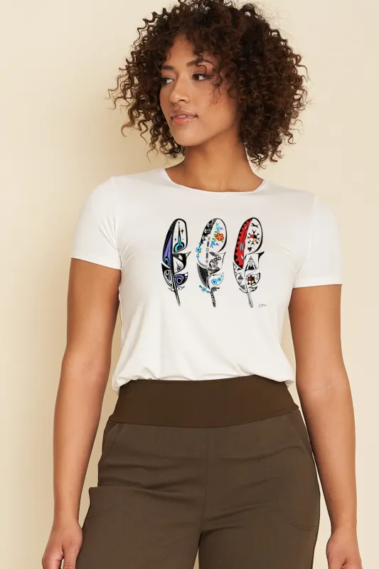 FEATHER Bamboo T-Shirt sold by Anne Mulaire