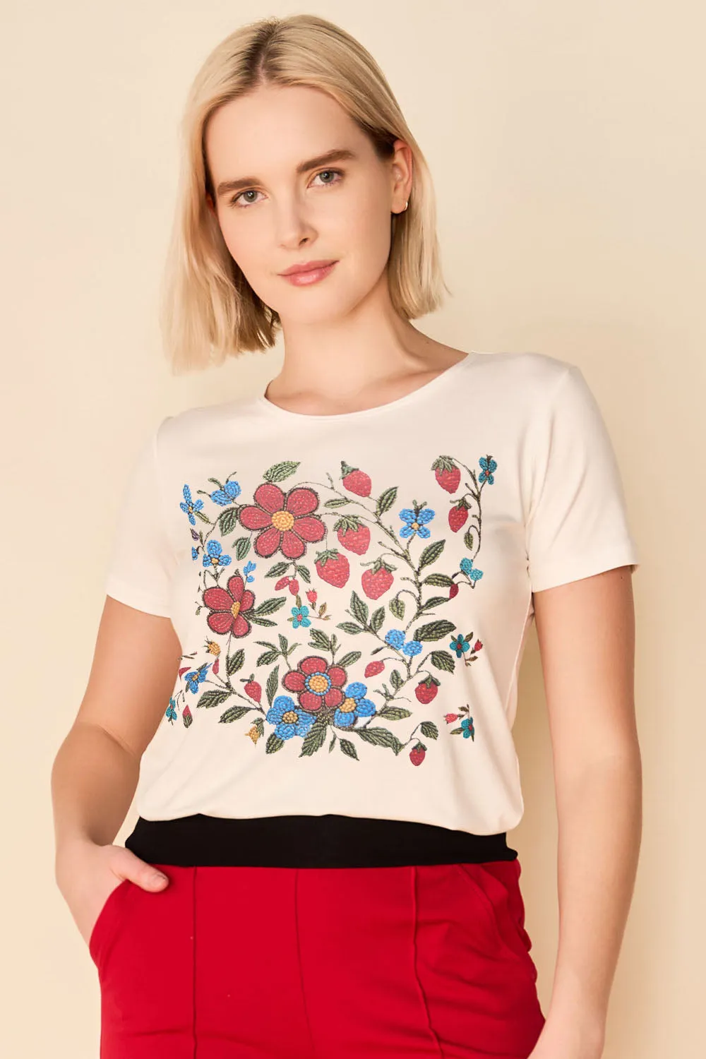 HEART BERRY Cotton T-Shirt sold by Anne Mulaire product image thumbnail 2