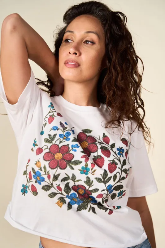 HEART BERRY Cotton T-Shirt sold by Anne Mulaire