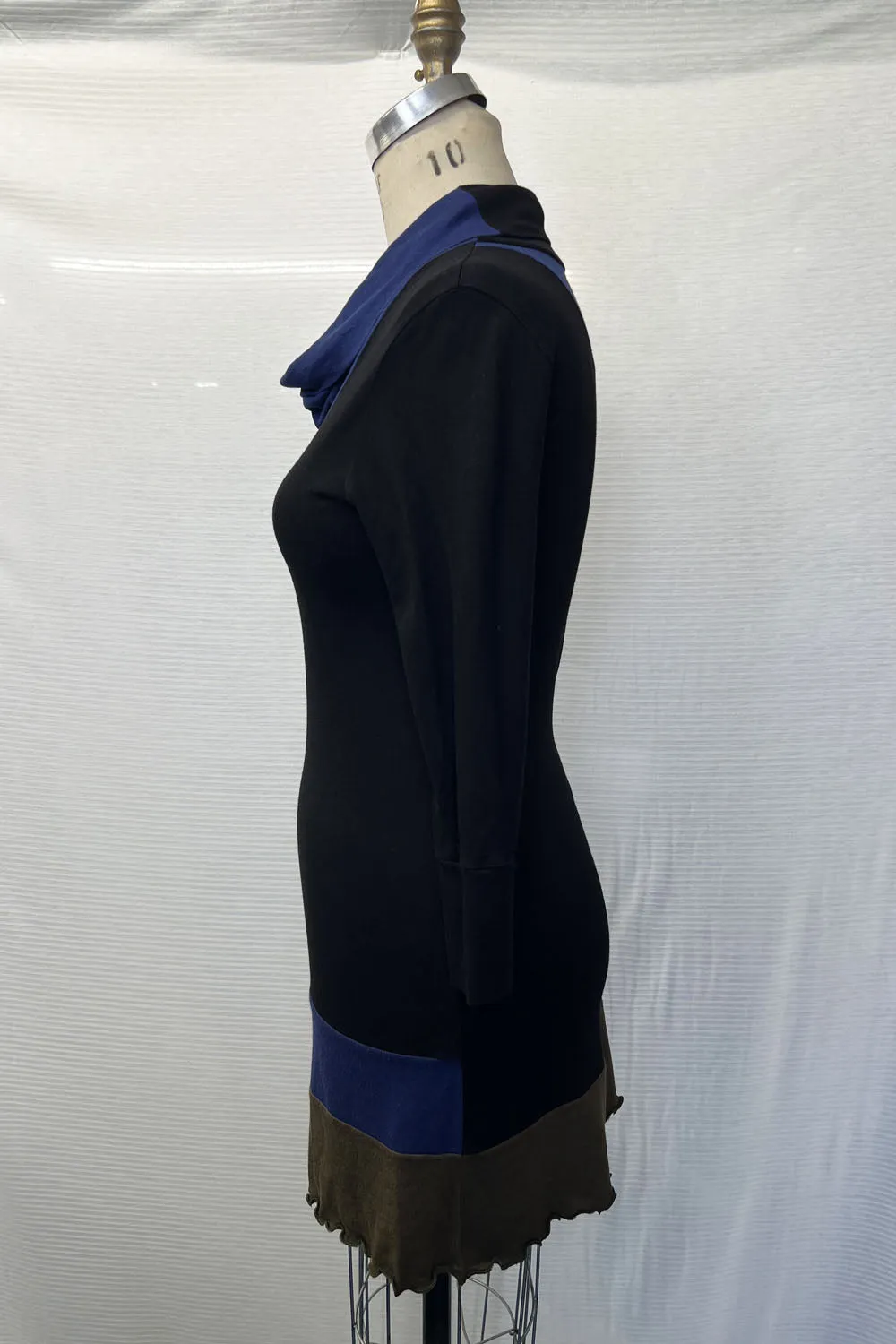 RESALE -Bamboo Tunic- S -Blue/Olive-RE355 sold by Anne Mulaire product image thumbnail 2