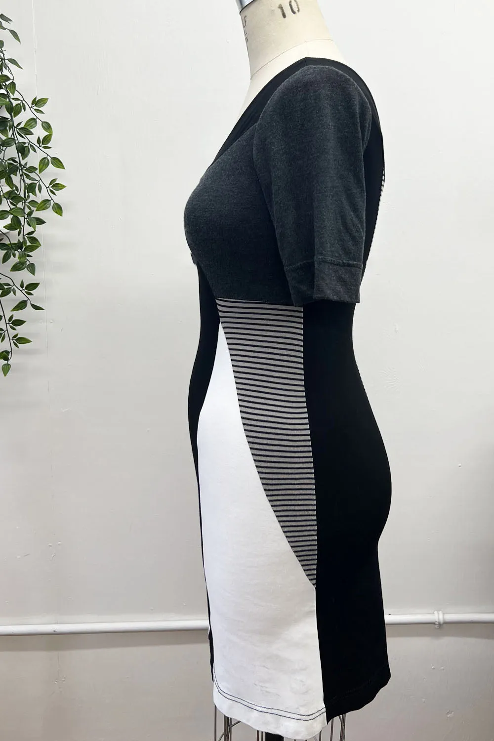 RESALE -Zero Waste Dress - S -Black Mix- RE362 sold by Anne Mulaire product image thumbnail 3