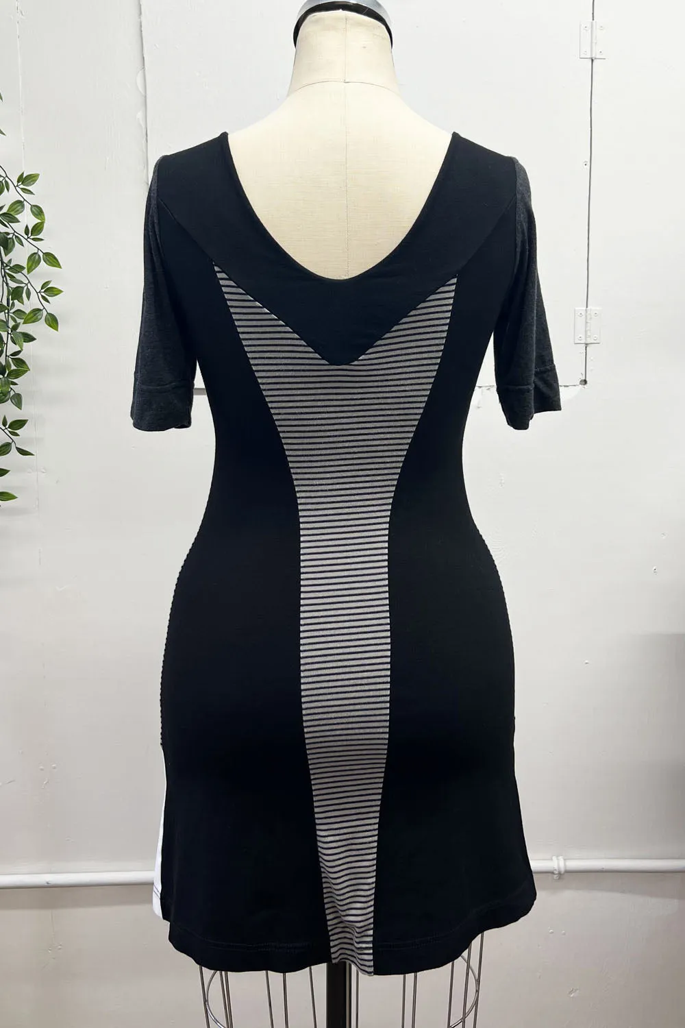 RESALE -Zero Waste Dress - S -Black Mix- RE362 sold by Anne Mulaire product image thumbnail 2