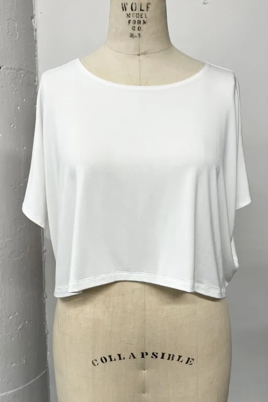 RESALE -Bamboo Crop Top- Cream- RE434 sold by Anne Mulaire