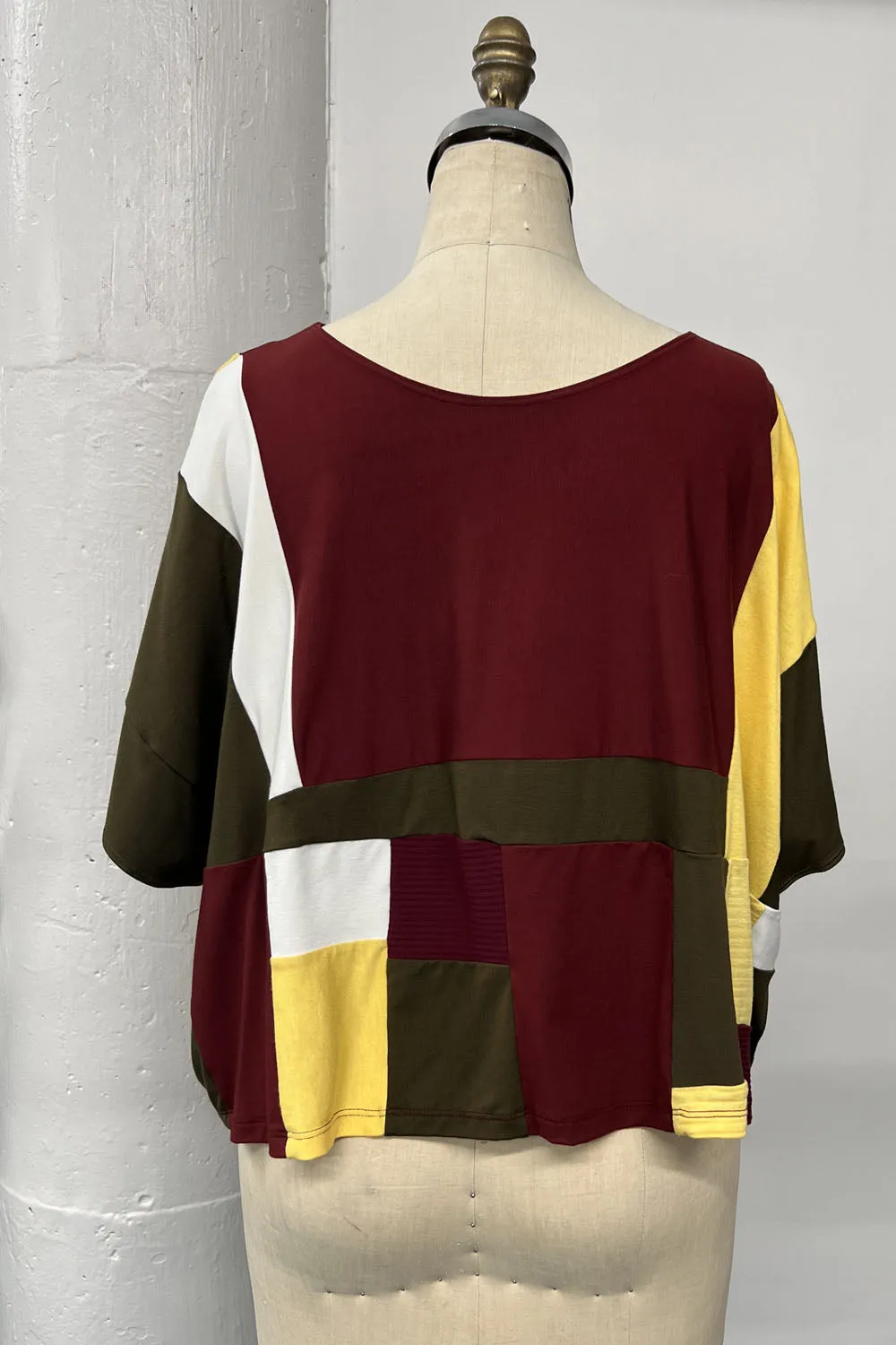 RESALE - Zero Waste Crop Top- Maroon Mix- RE413 sold by Anne Mulaire product image thumbnail 2