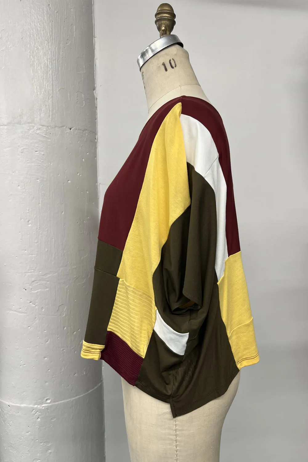 RESALE - Zero Waste Crop Top- Maroon Mix- RE413 sold by Anne Mulaire product image thumbnail 3