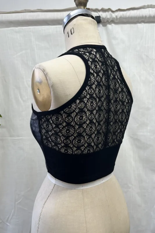 RESALE - Crop Top Black Lace- M- RE402 sold by Anne Mulaire