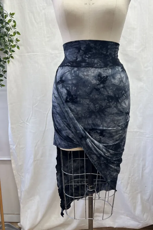 RESALE - Twist Skirt- S- Grey Tiedye- RE391 sold by Anne Mulaire