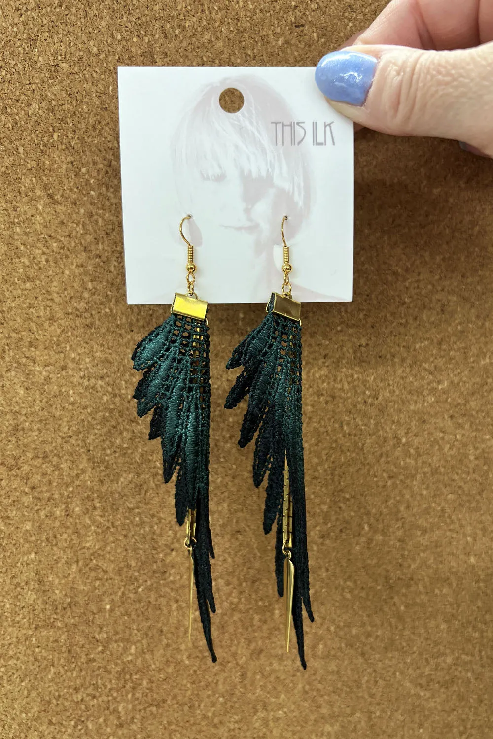 This Ilk - Parrot Earrings - Evergreen sold by Anne Mulaire