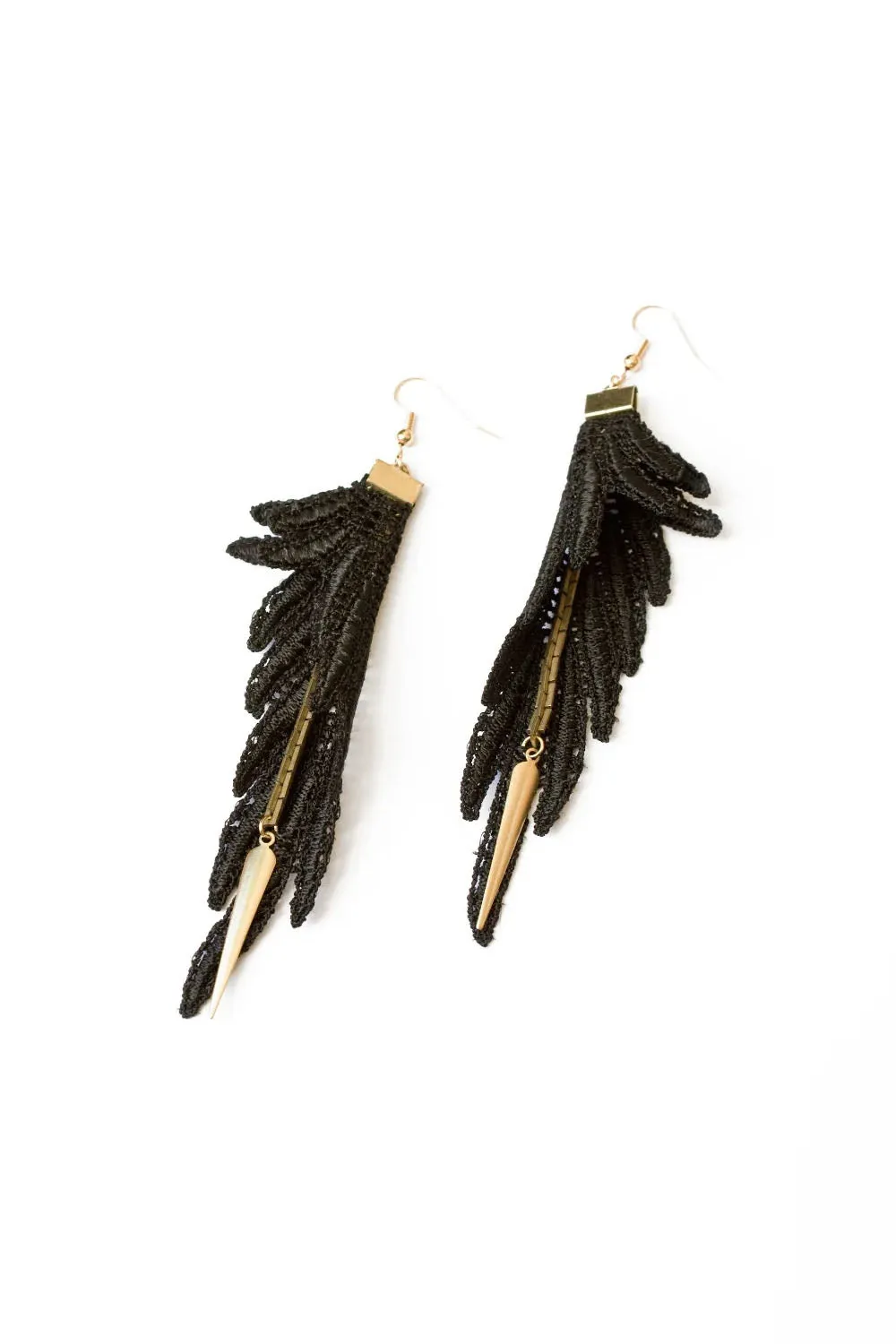 This Ilk - Parrot Earrings - Black sold by Anne Mulaire