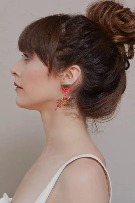 This Ilk - Canyon Earrings - Red sold by Anne Mulaire