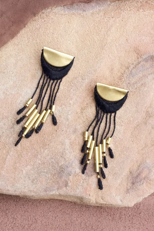 This Ilk - Canyon Earrings - Black sold by Anne Mulaire