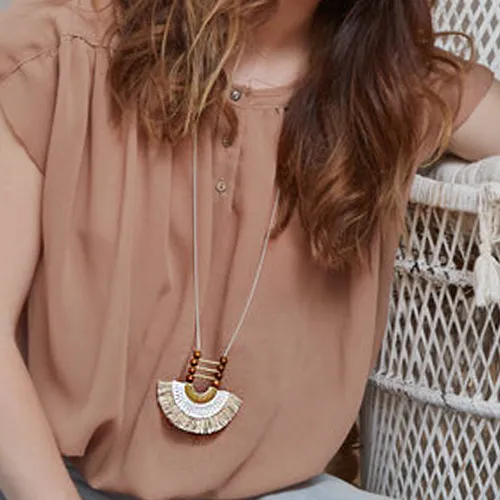 This Ilk - Nubian Desert Necklace- mother of pearl sold by Anne Mulaire product image thumbnail 3