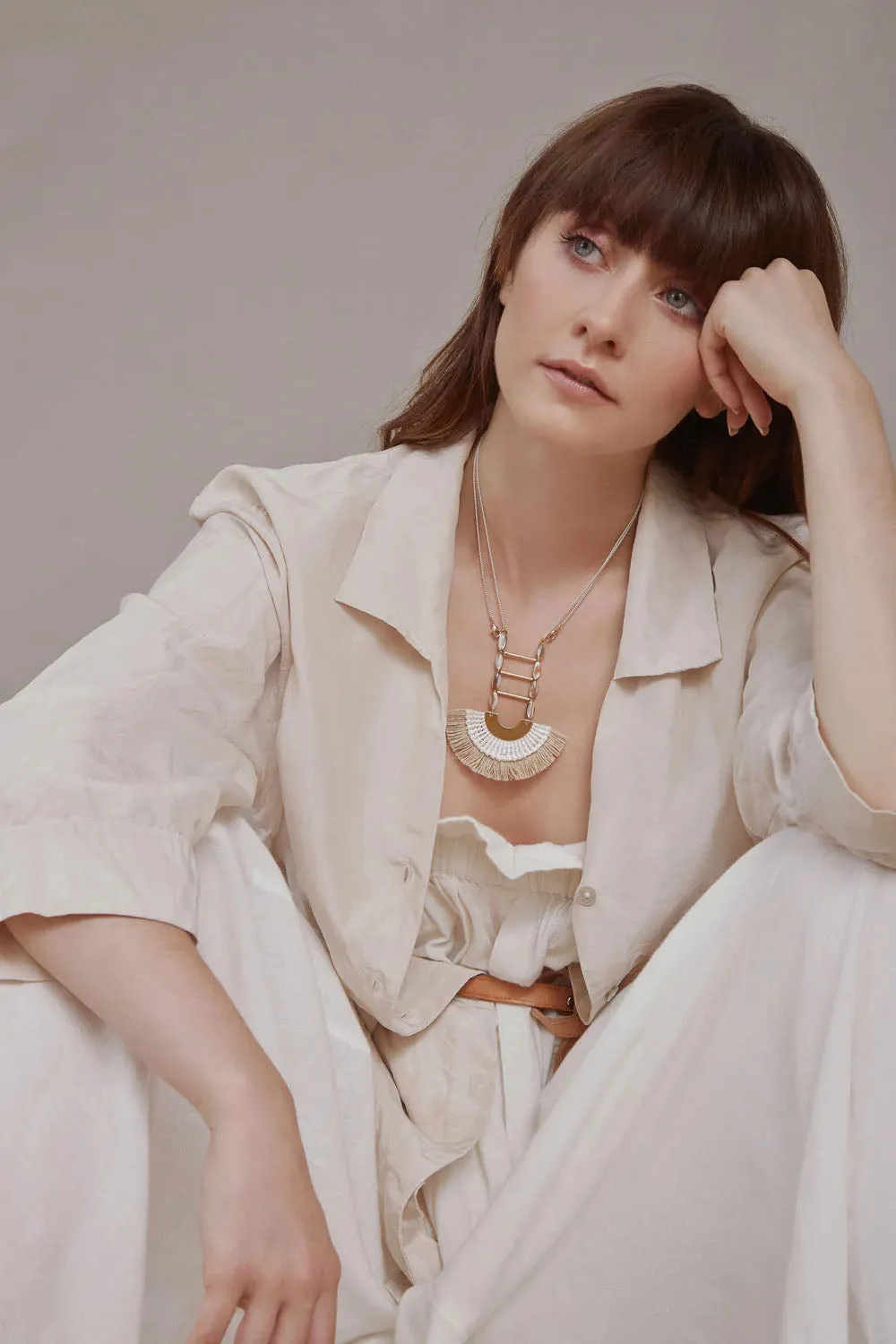 This Ilk - Nubian Desert Necklace- mother of pearl sold by Anne Mulaire product image thumbnail 2