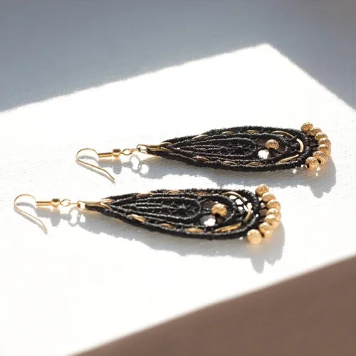 This Ilk - Cavatina Earrings - Black sold by Anne Mulaire product image thumbnail 2