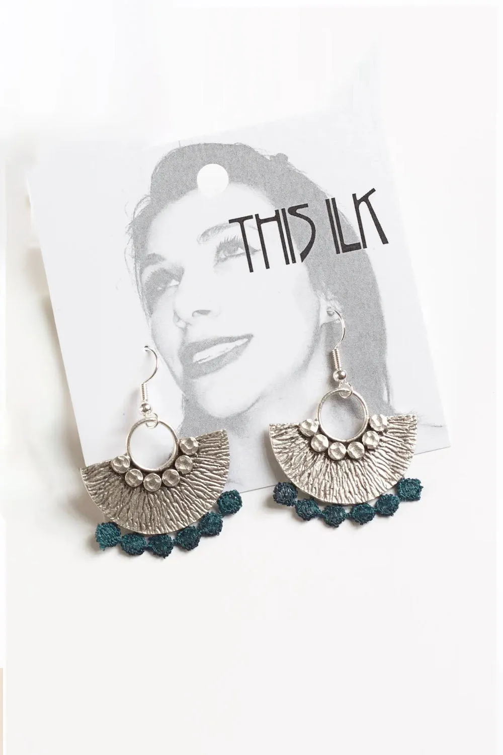 This Ilk - Poiret earrings- Teal sold by Anne Mulaire
