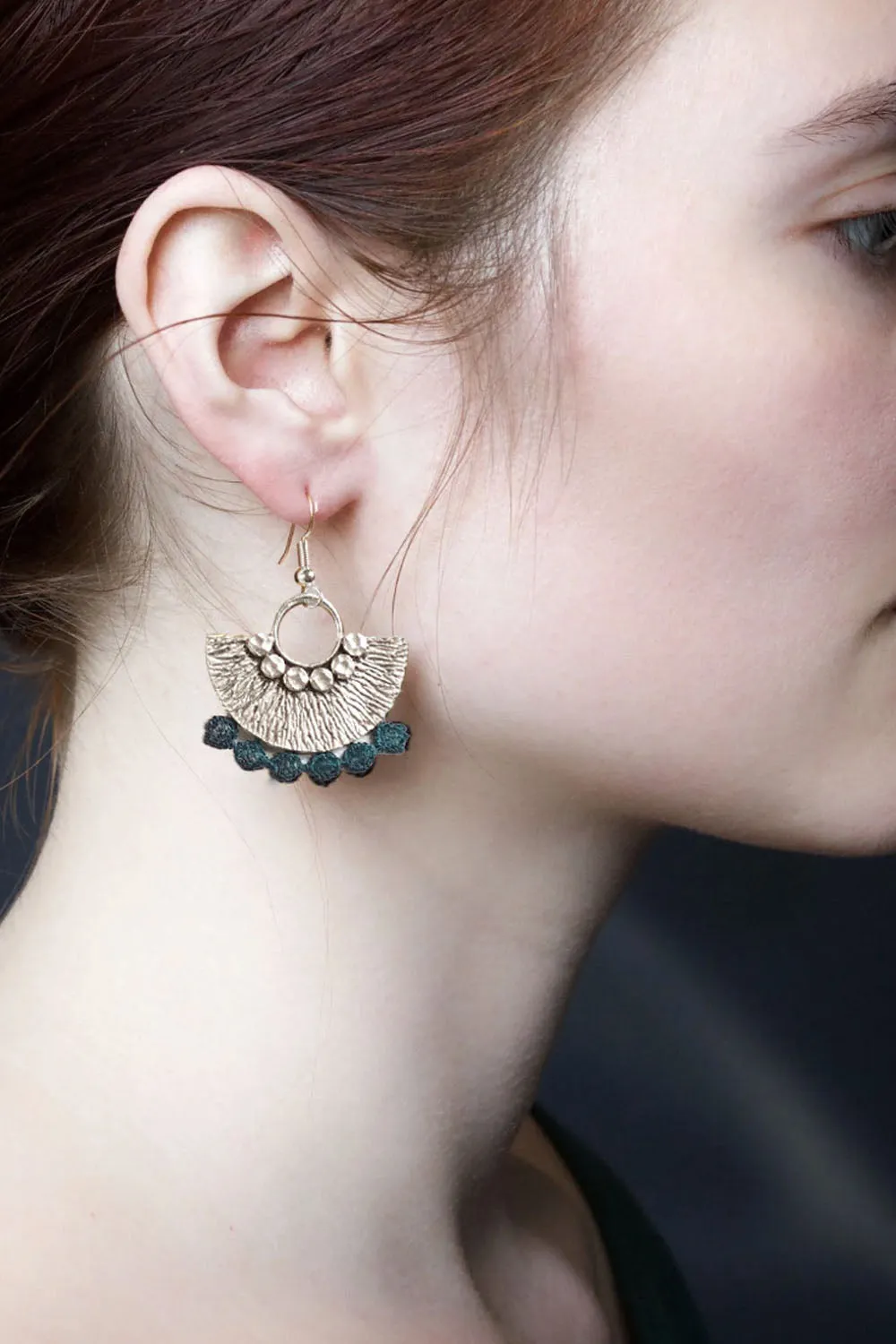 This Ilk - Poiret earrings- Teal sold by Anne Mulaire product image thumbnail 2