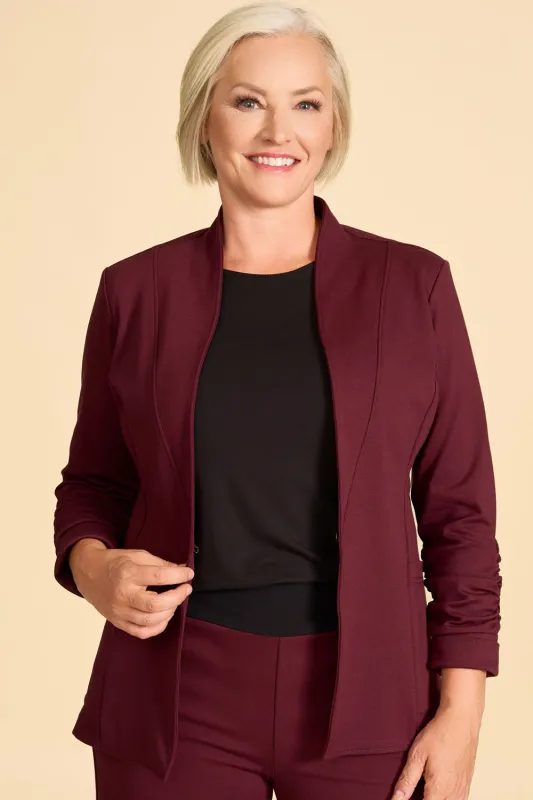 BONJOUR Blazer- Merlot sold by Anne Mulaire