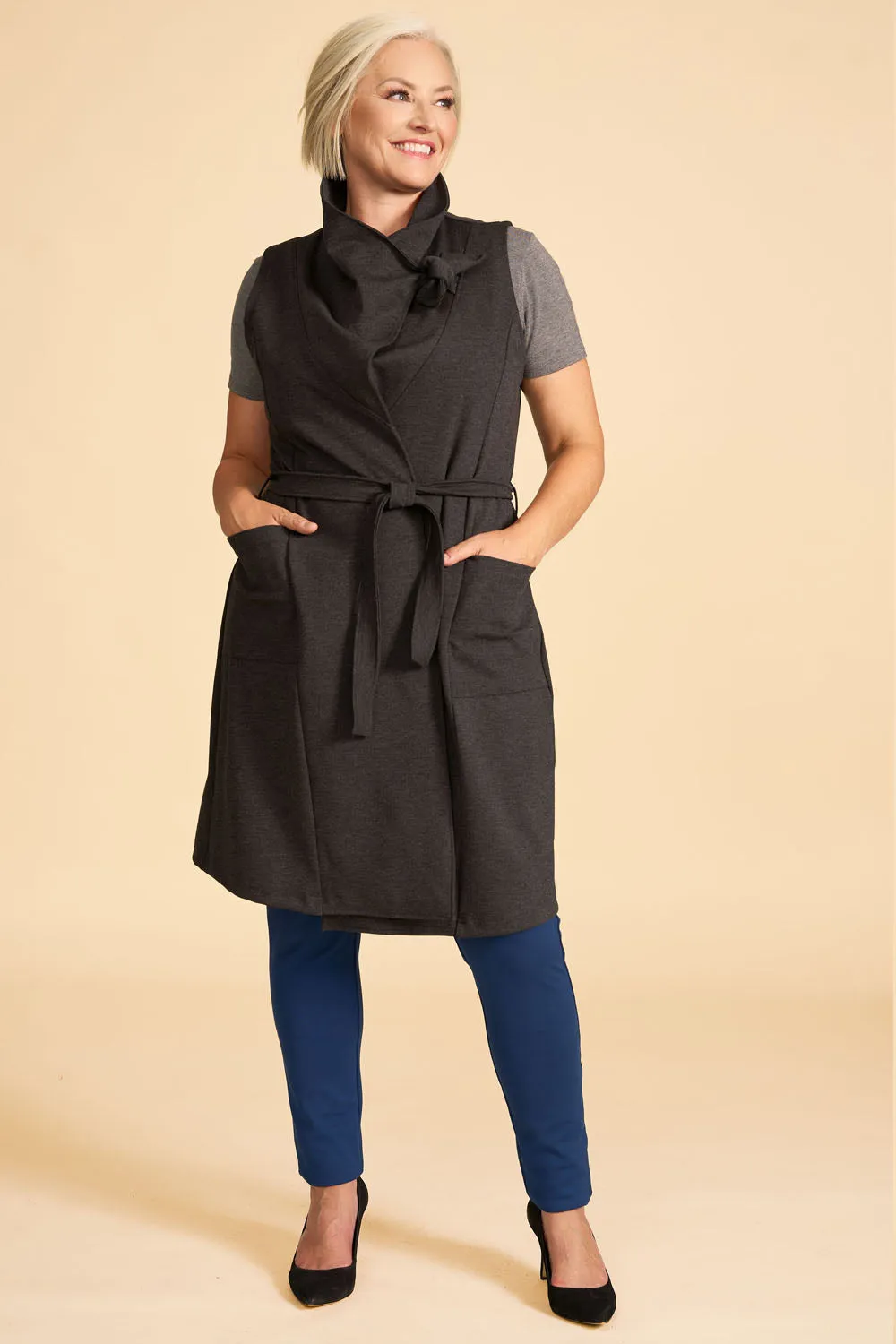 CLASSIC Bamboo Tee- Dark Heather sold by Anne Mulaire product image thumbnail 2