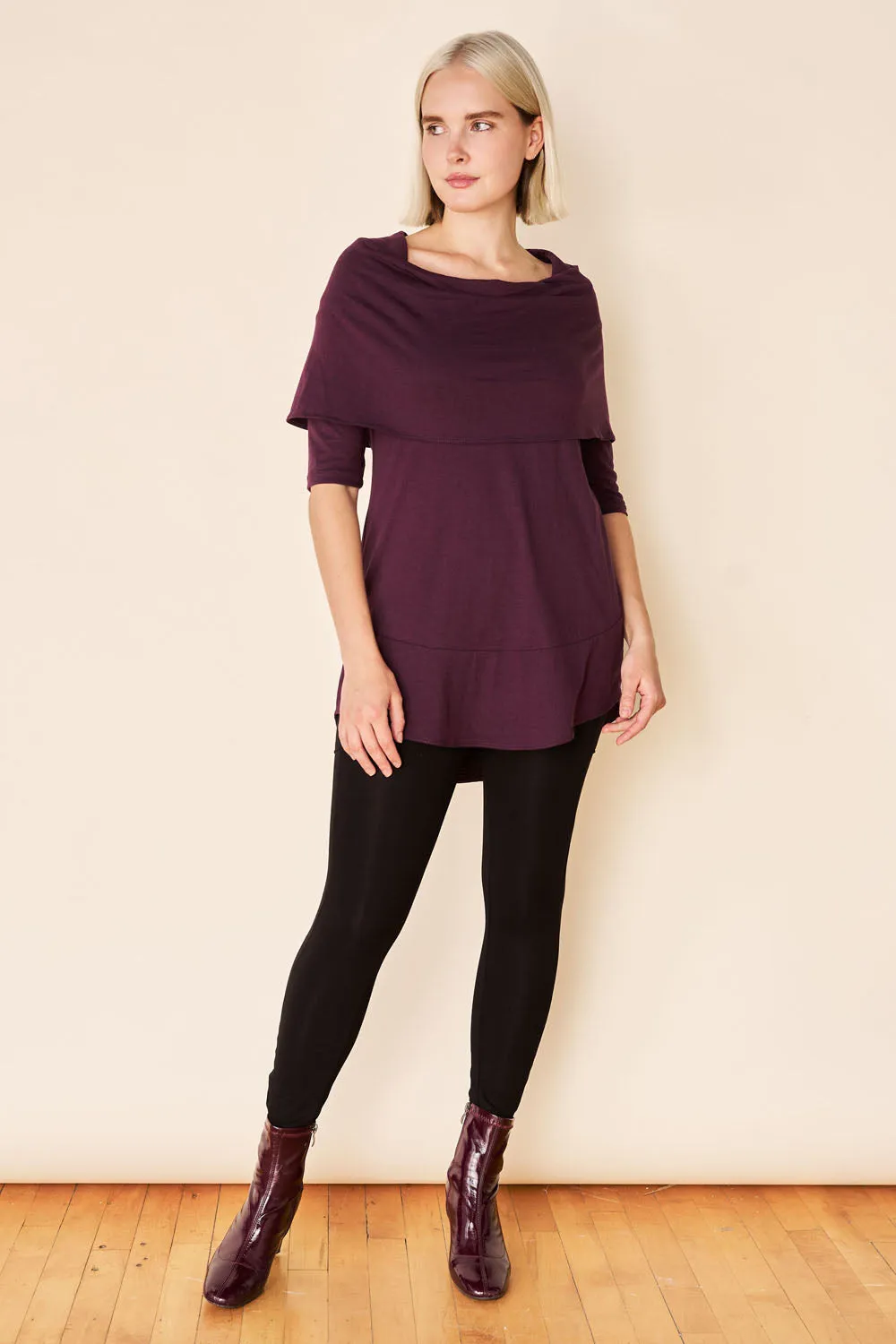 DANIELLE Tunic- Eggplant sold by Anne Mulaire product image thumbnail 2
