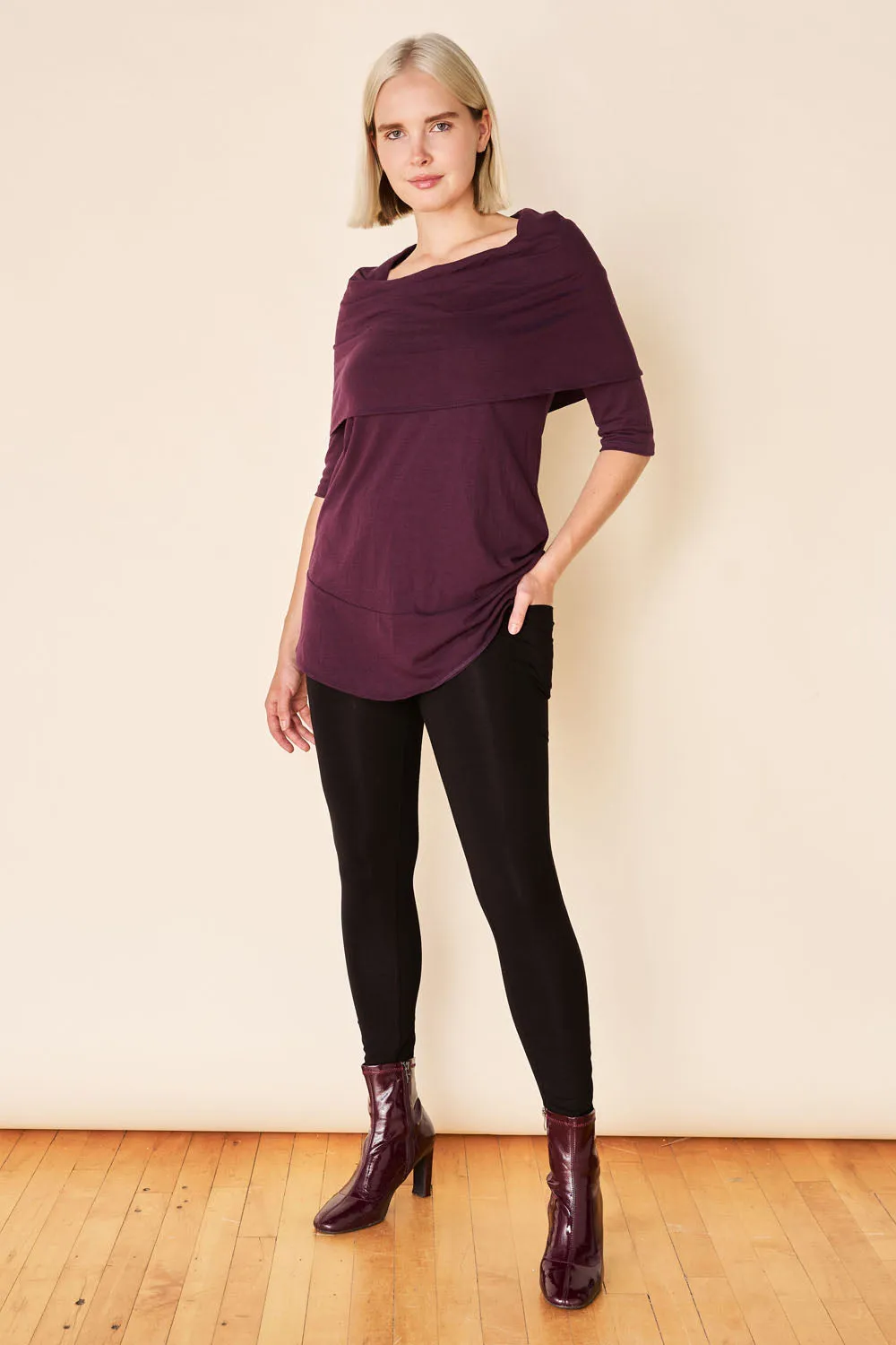 DANIELLE Tunic- Eggplant sold by Anne Mulaire product image thumbnail 4
