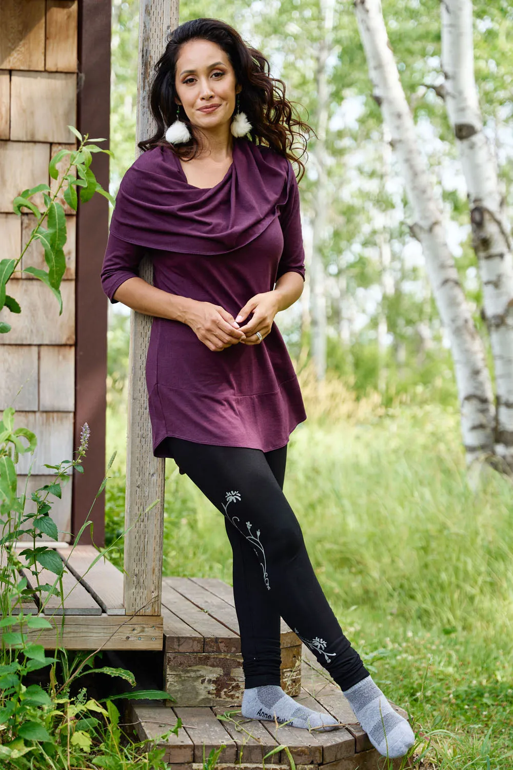 DANIELLE Tunic- Eggplant sold by Anne Mulaire