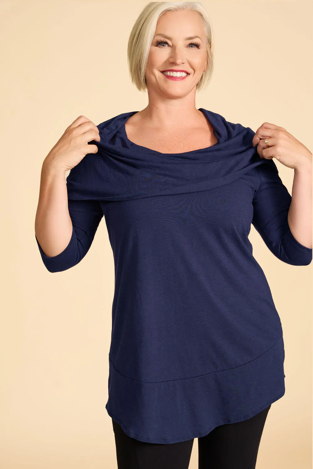 DANIELLE Tunic- Navy sold by Anne Mulaire product image thumbnail 2