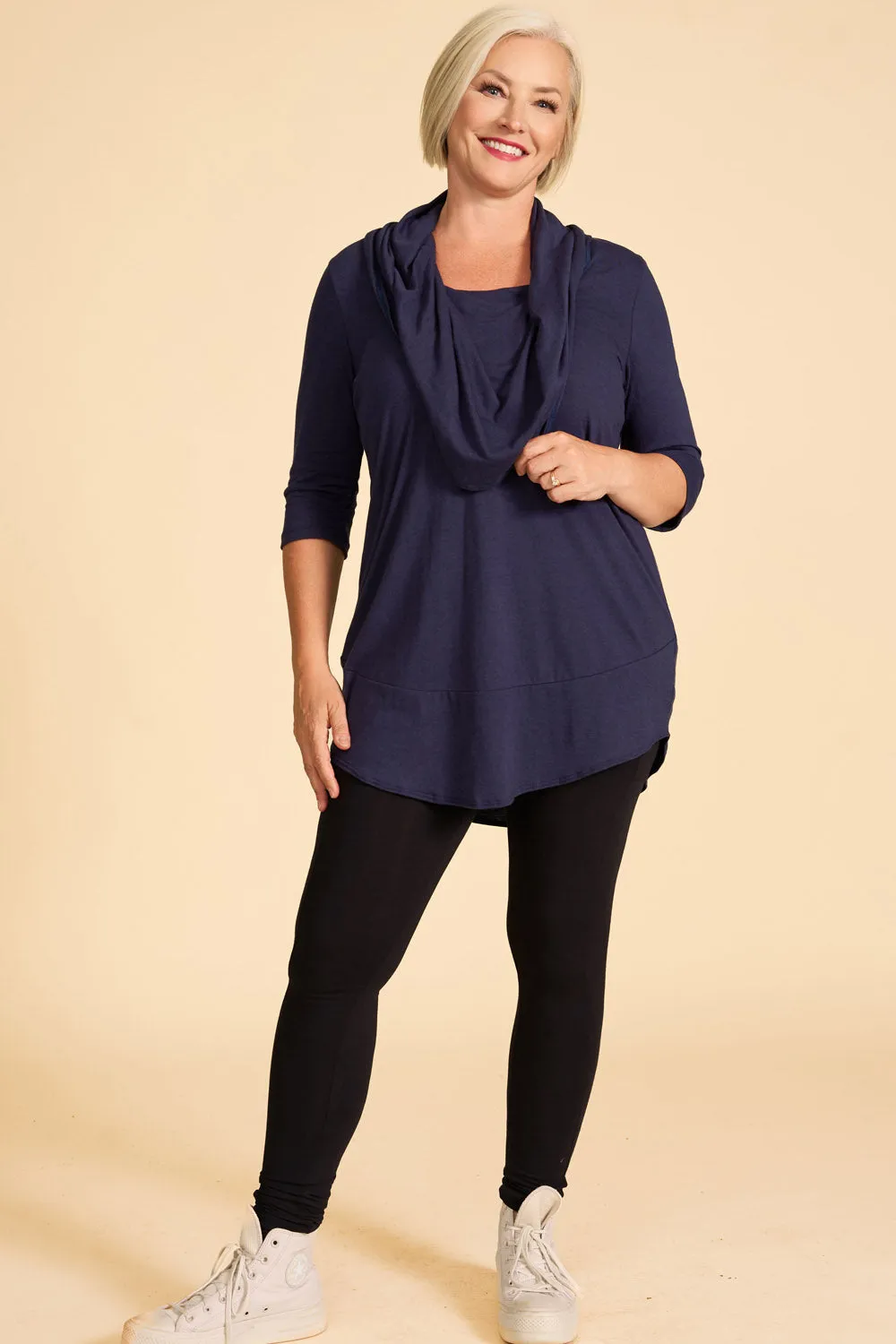 DANIELLE Tunic- Navy sold by Anne Mulaire