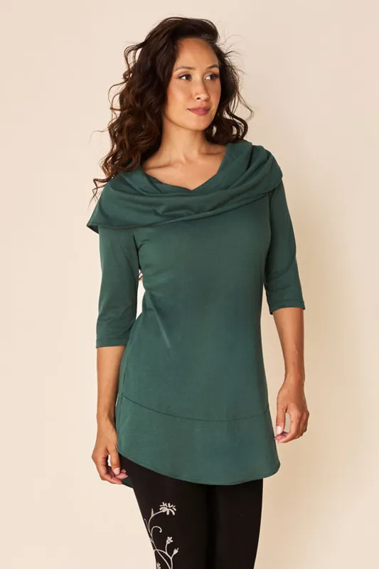 DANIELLE Tunic- Forest Teal sold by Anne Mulaire