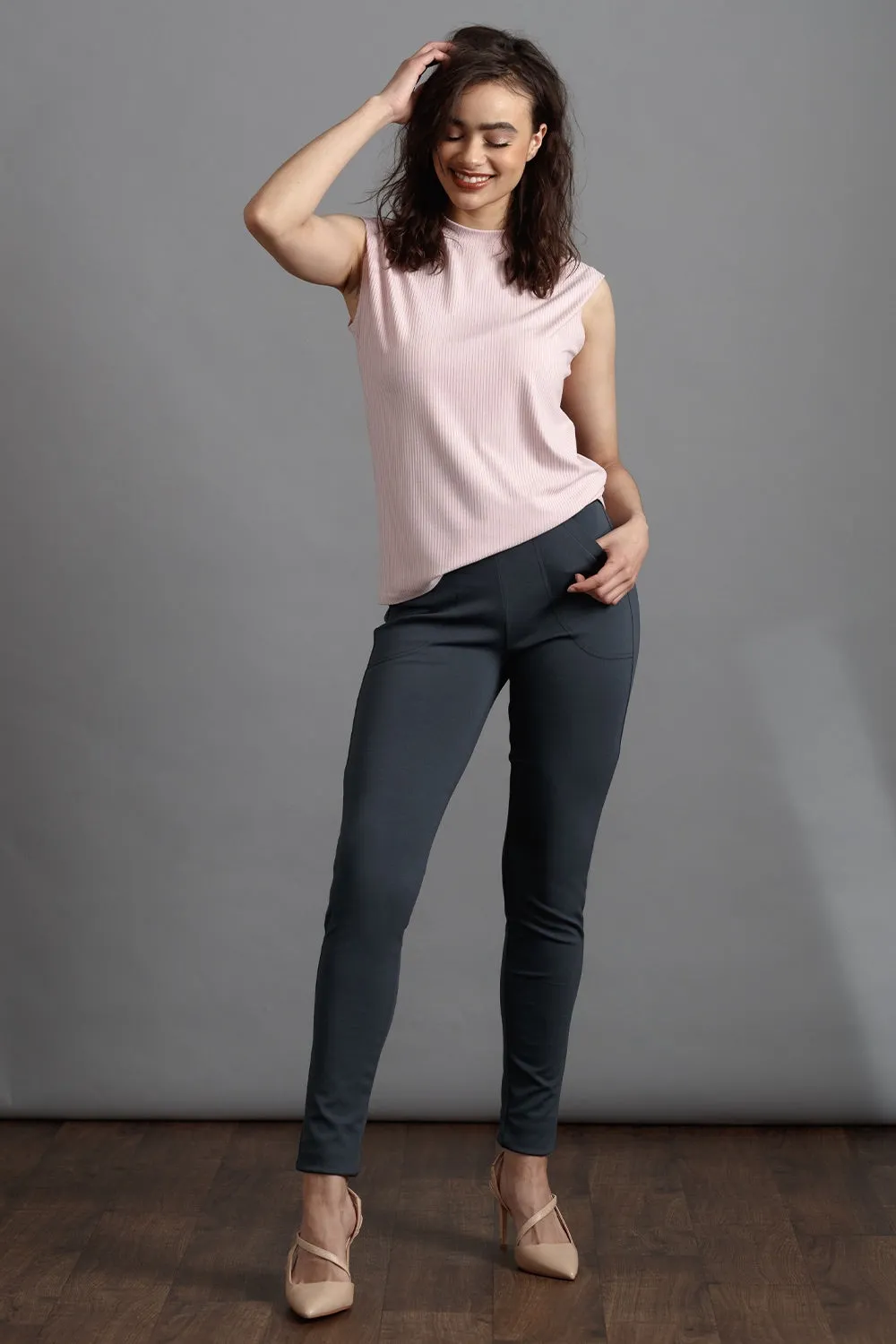 CHAPLIN SLIM Pant- Storm sold by Anne Mulaire