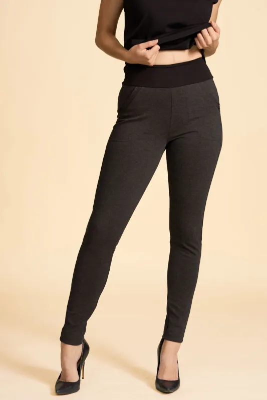 CHAPLIN SLIM Pant- Charcoal sold by Anne Mulaire