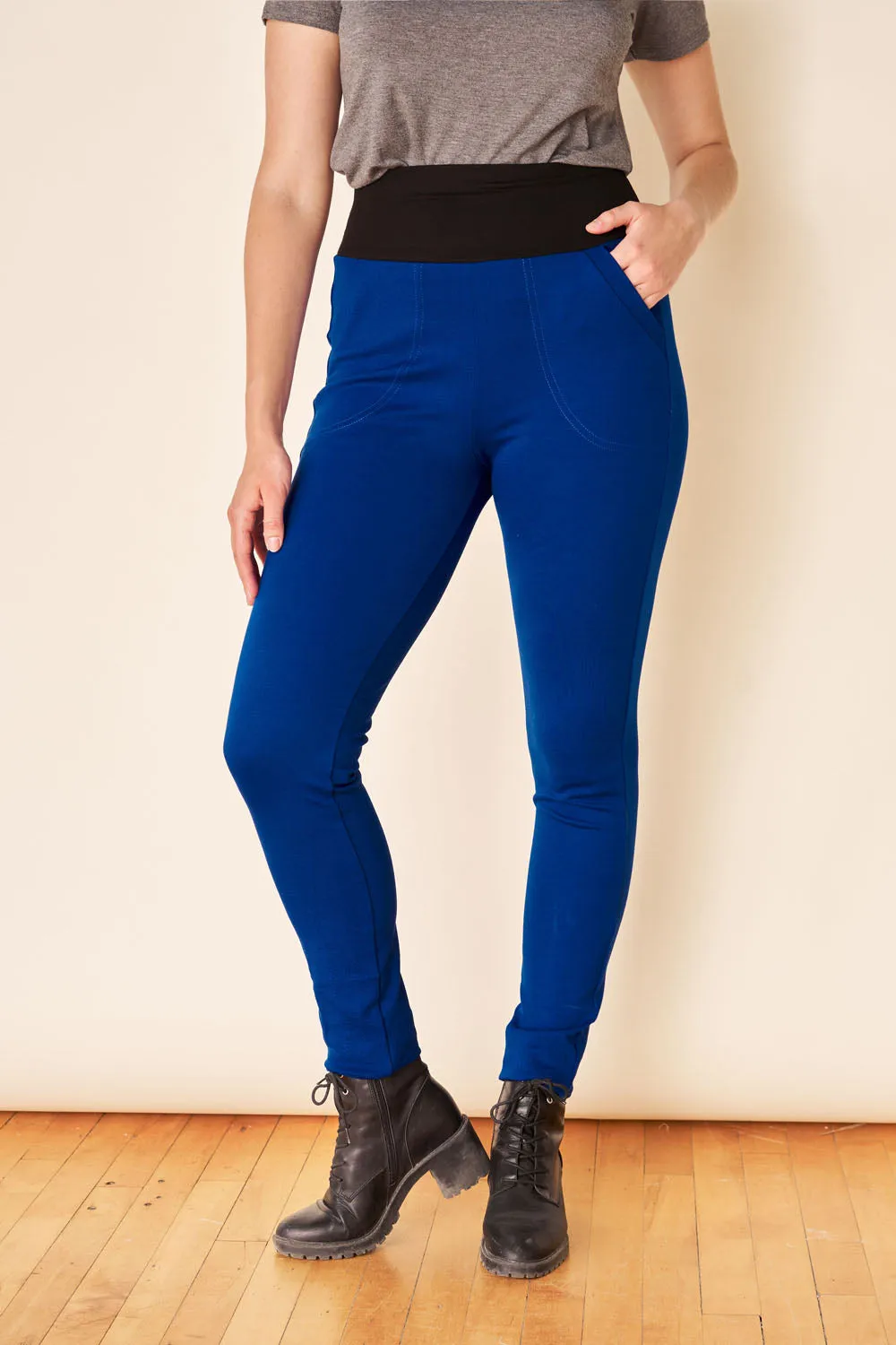 LAST CHANCE - CHAPLIN SLIM Pant- Cobalt sold by Anne Mulaire