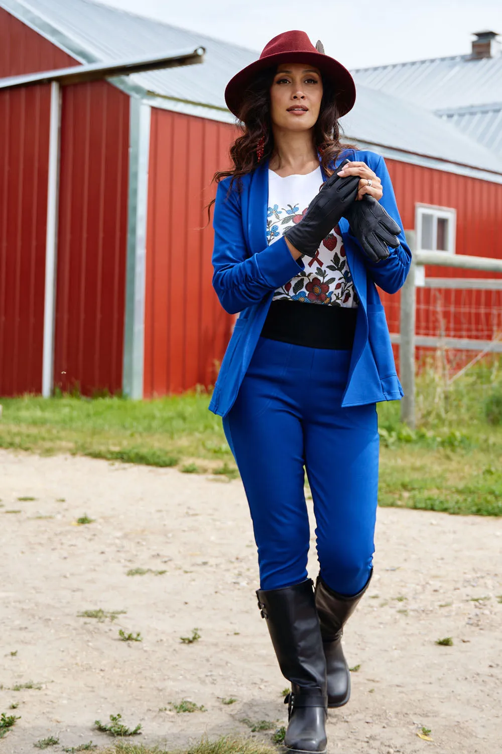 LAST CHANCE - CHAPLIN SLIM Pant- Cobalt sold by Anne Mulaire product image thumbnail 3